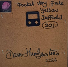 Daffodil Pale Yellow Pocket Painting 201, original painting, still life
