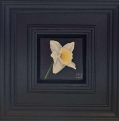 Daffodil Pale Yellow Pocket Painting 201, original painting, still life