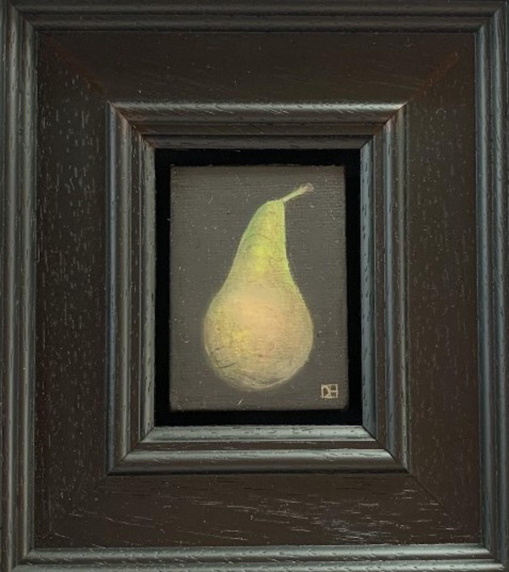 Dani Humberstone, Pocket Conference Pear, Original Miniature Still Life Art 1