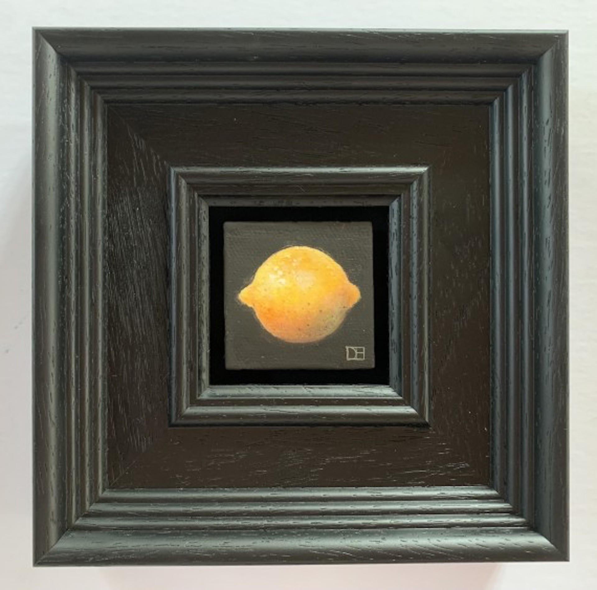 Dani Humberstone, Pocket Lemon, Original Miniature Realist Still Life Painting 1