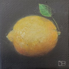 Dani Humberstone, Pocket Lemon, Original Realist Fruit Painting, Affordable Art