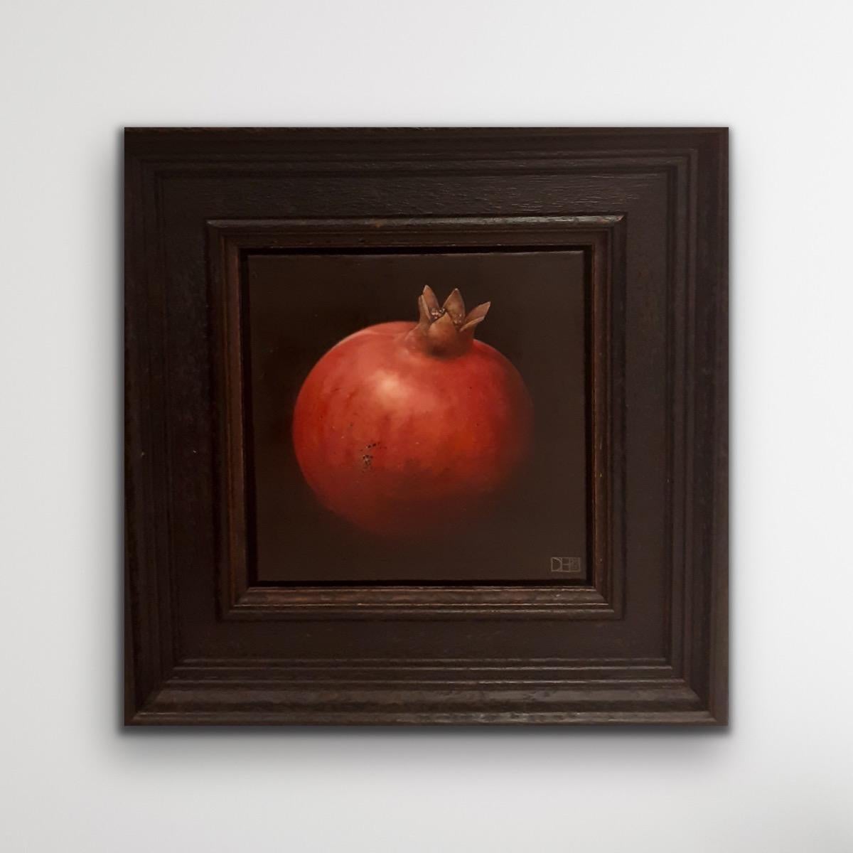 Dani Humberstone, peinture de style Renaissance de grenades rouges brillantes, art réaliste 5