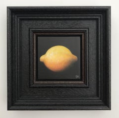 Dani Humberstone, Very Yellow Lemon, Original Painting, Realistic Fruit Painting