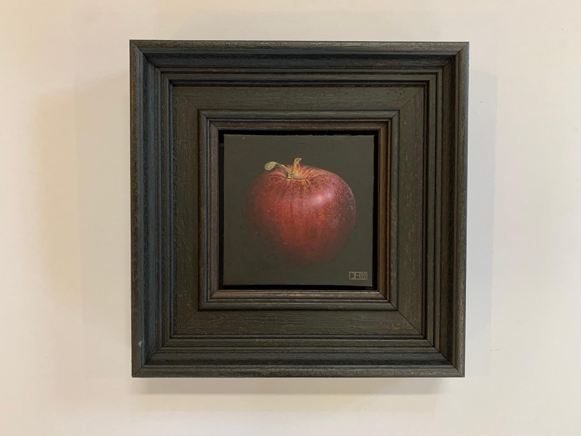 Deep Red Apple and Yellow Banana diptych - Painting by Dani Humberstone