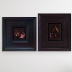 Used Diptych of Pocket Chiaroscuro Pomegranate Tableau and Pocket Dark Cherries