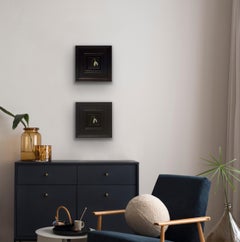 diptych of Pocket Snowdrop 2 and Pocket White Anemone, Original painting