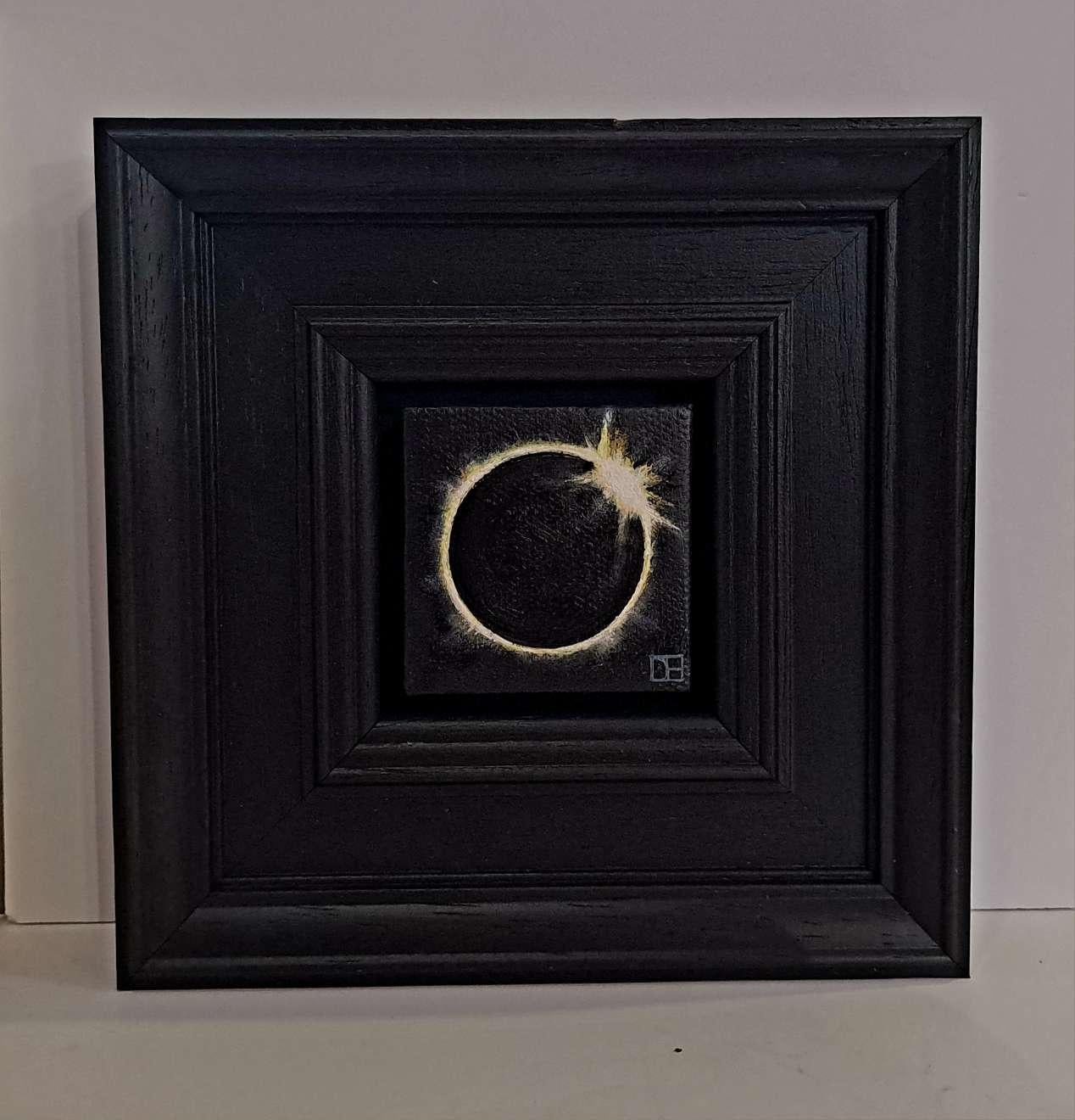 Dittico di Sole e Luna, Dipinti a olio originali, Astronomia, Pianeti, Nature - Painting di Dani Humberstone