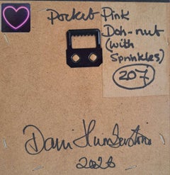 Doughnut Pink Pocket Painting 207, original painting, still life