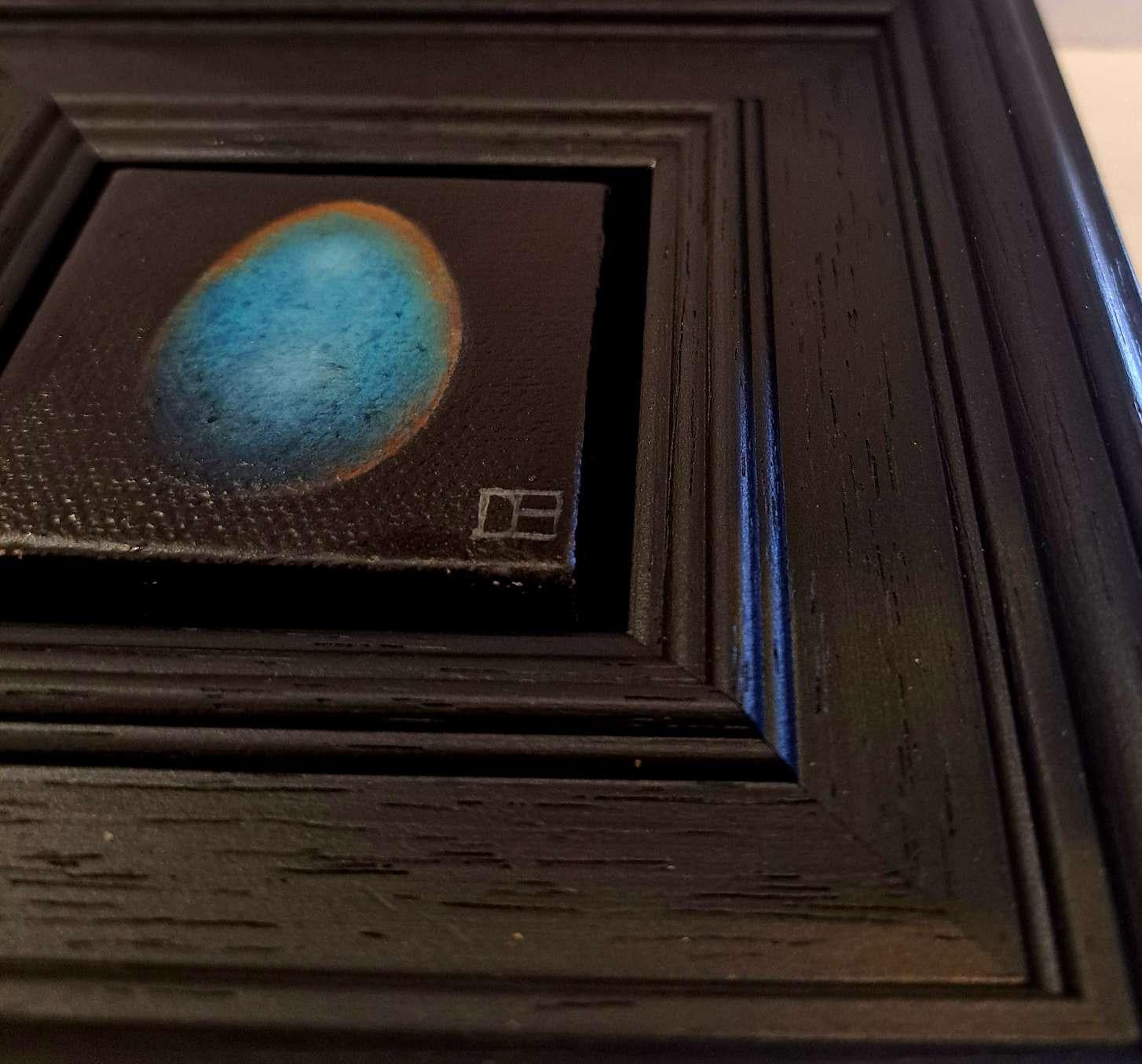 Egg Blackbird's Bluer Pocket Painting 4c, original painting, still-life For Sale 3