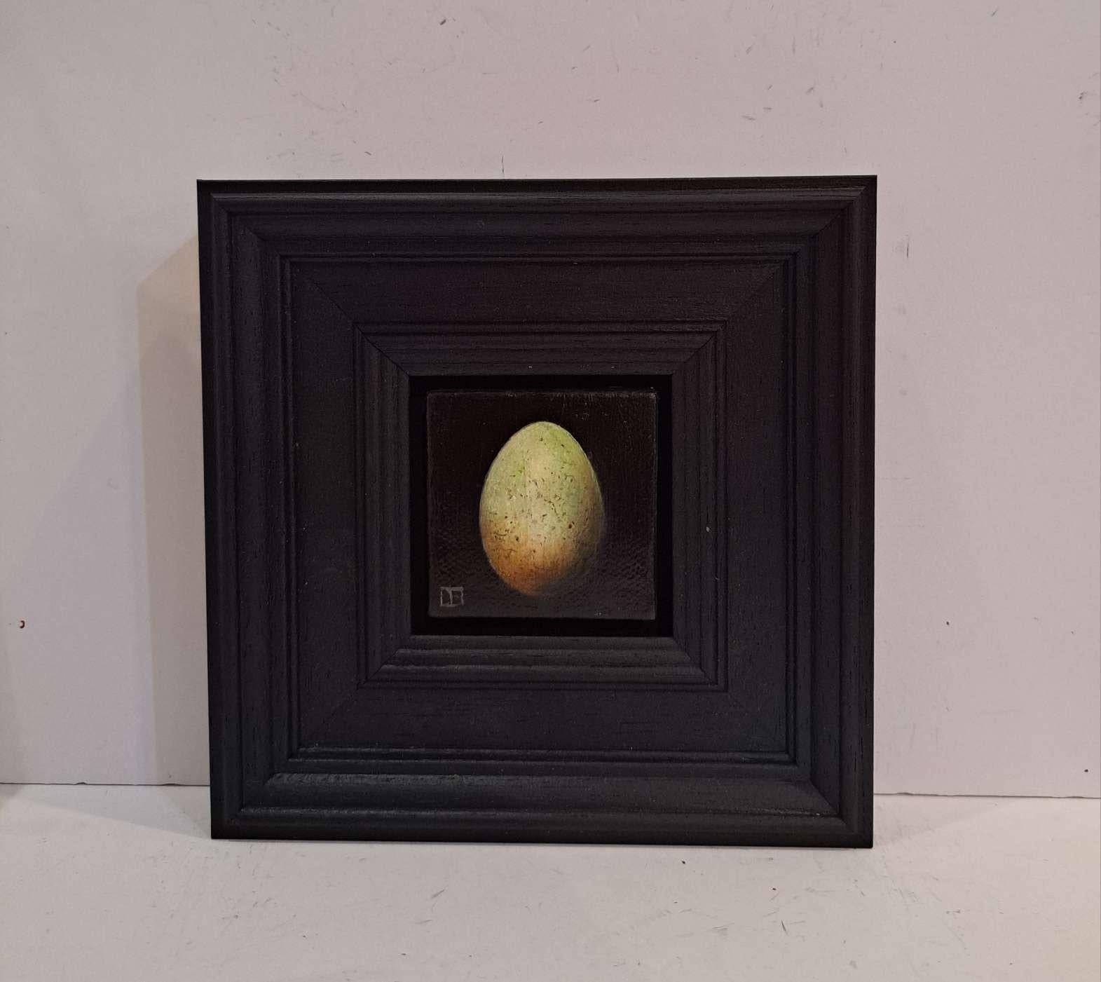 Egg Blackbird's Greenish Pocket Painting 3c, original painting, contemporary For Sale 7