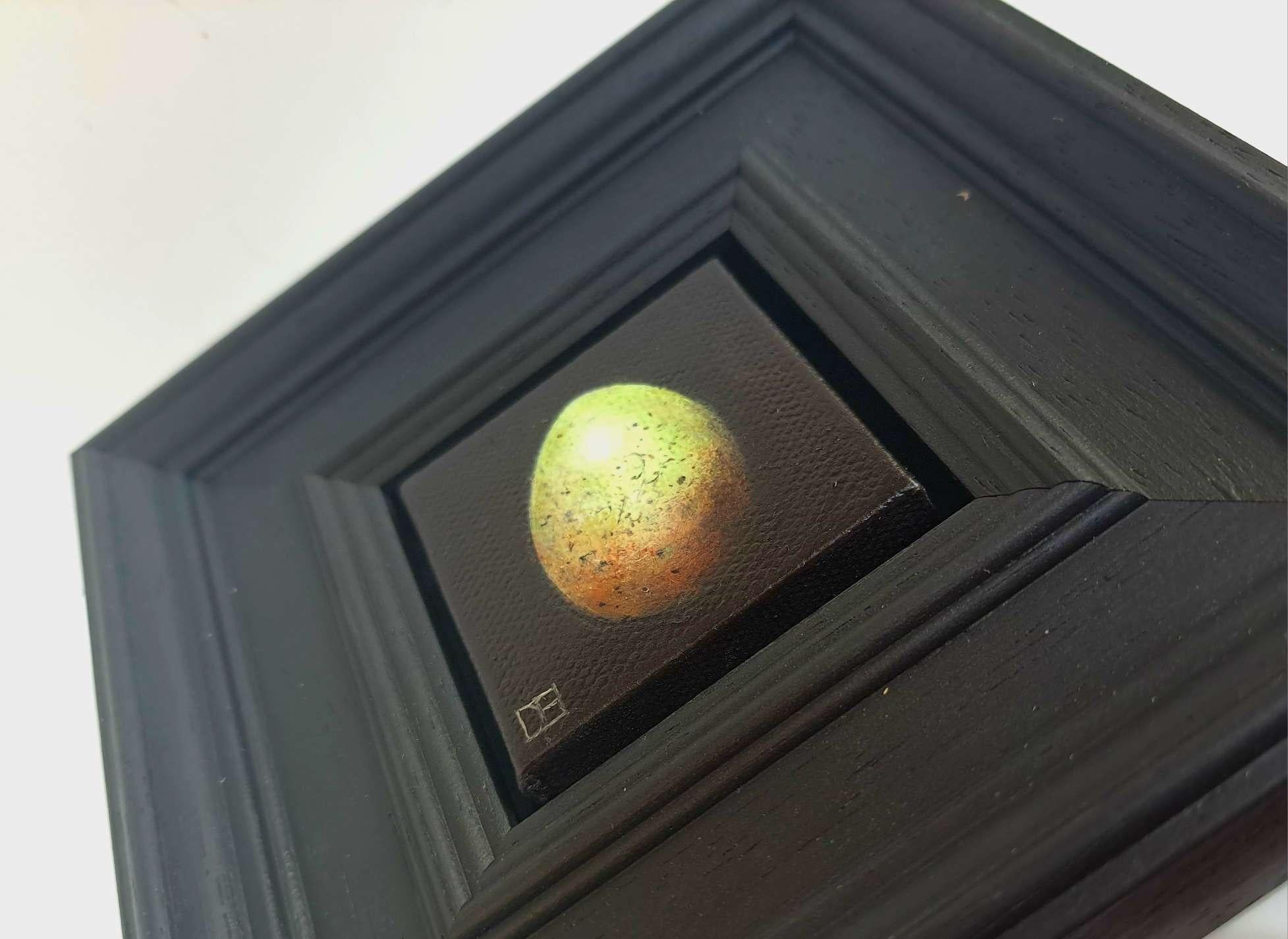 Peinture de poche vert-de-gris d'œuf d'oiseau noirbird 3c, peinture originale en vente 2