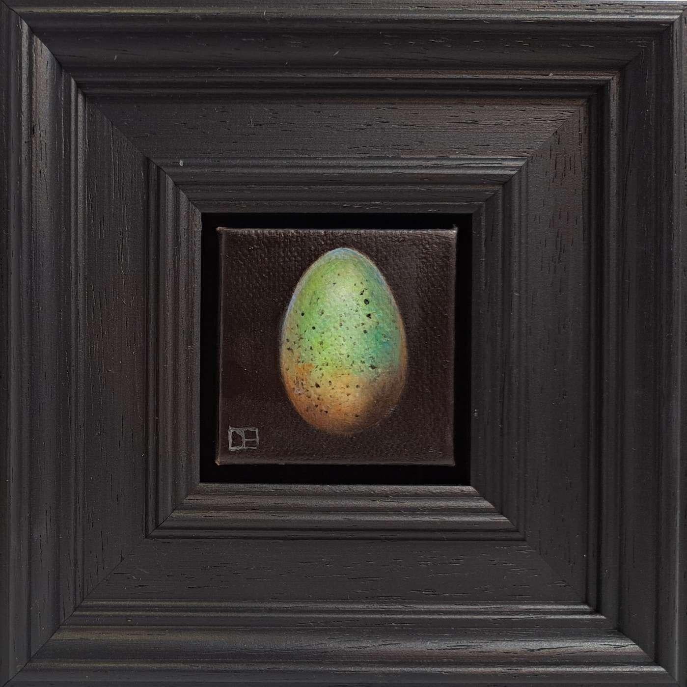 Ei Amsel gelb grünliche Tasche Gemälde 4c, Originalgemälde (Zeitgenössisch), Painting, von Dani Humberstone