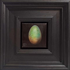 Egg Blackbird's Yellow Greenish Pocket Painting 4c, original painting