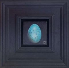 Ei Blauer Star in der Tasche Gemälde 215, Originalgemälde, Stillleben