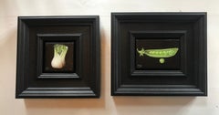 Fenchel und Erbsen in der Schote Taschengemälde