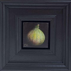 Fig Green 3c & Lemon Pocket Painting 2c, Set of 2, original painting, still-life