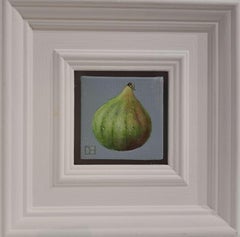 Fig Green & Lemony Lemon Pocket Painting, diptych, original painting