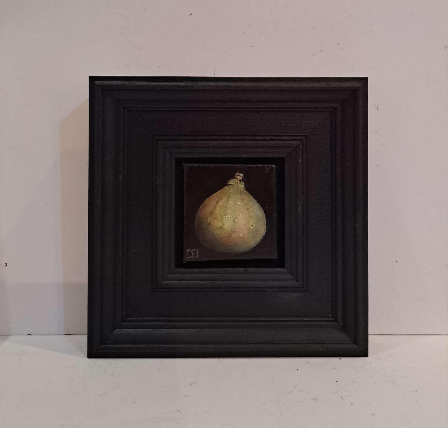 Fig Green Pocket Painting 2c, original painting, contemporary, still-life 3