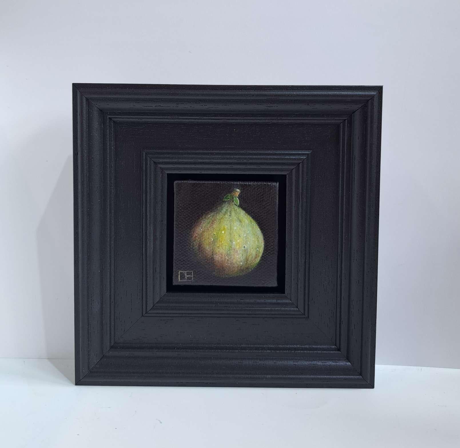 Pintura de bolsillo Fig Green 3c, pintura original, bodegón en venta 1
