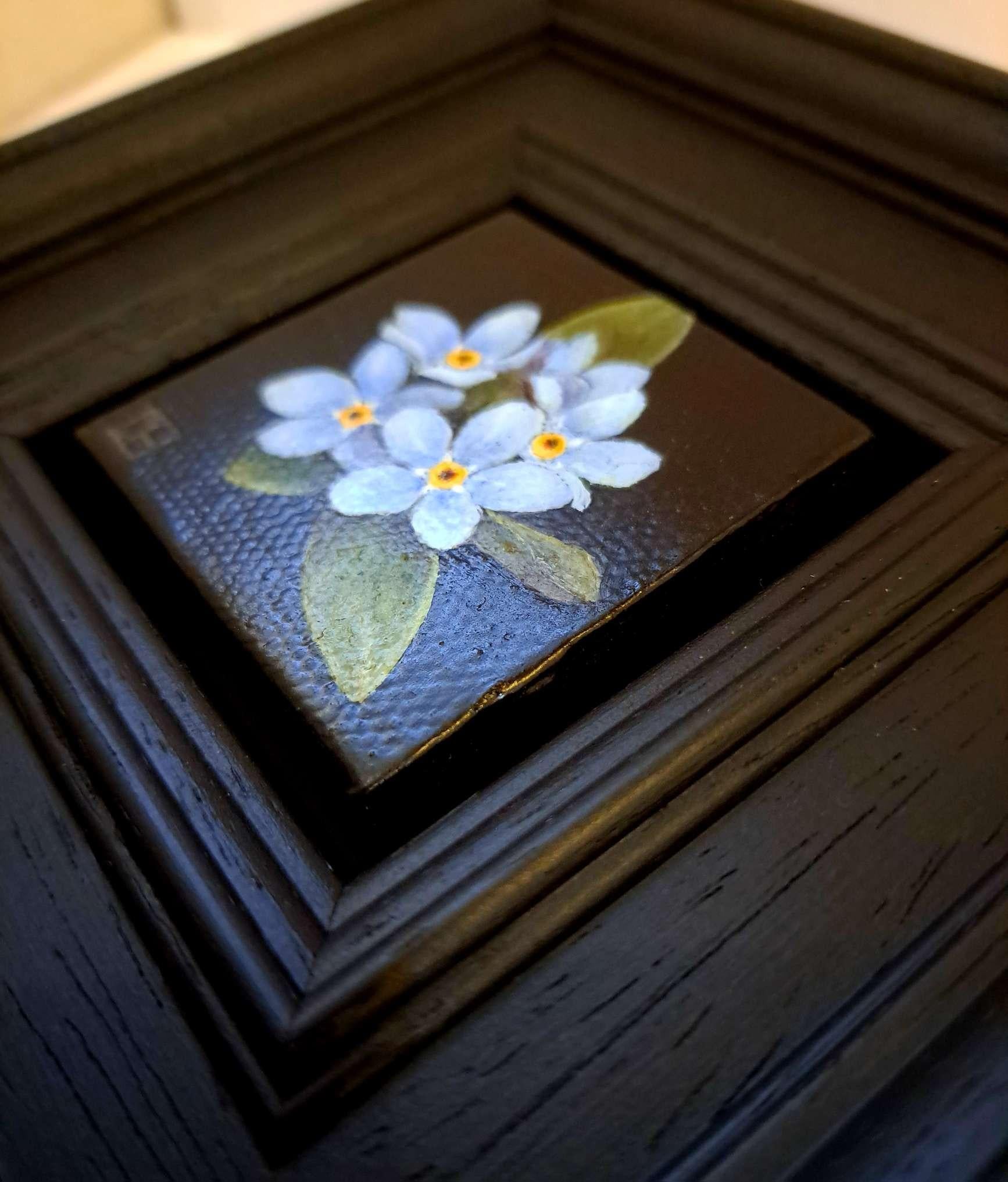 Gone but not forgotten Conjunto de pinturas de bolsillo, Naturaleza muerta, Original en venta 3
