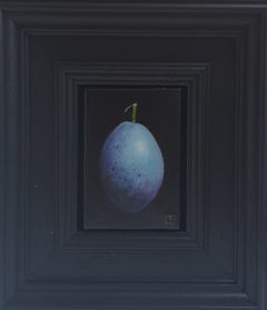 Blue Damson - original realism still life fruit - contemporary art