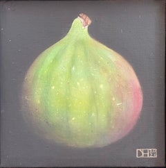 Green Fig, Dani Humberstone, Original Realist Painting, Affordable Art