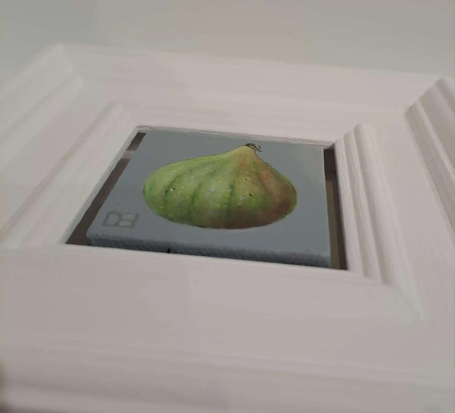 Green Fig & Strawberry (White Collection) Paintings set, Still life, Original For Sale 4