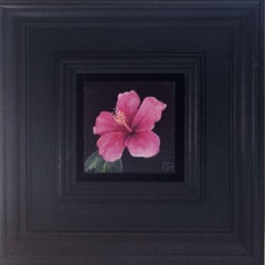 Hibiscus Pink Pocket Painting 213, original painting, still life