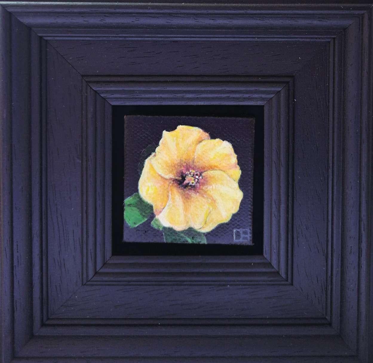 Hibiscus Yellow Pocket Painting 233, original painting