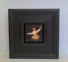 Hummingbird Rufous Pocket Painting 237, original painting, still-life
