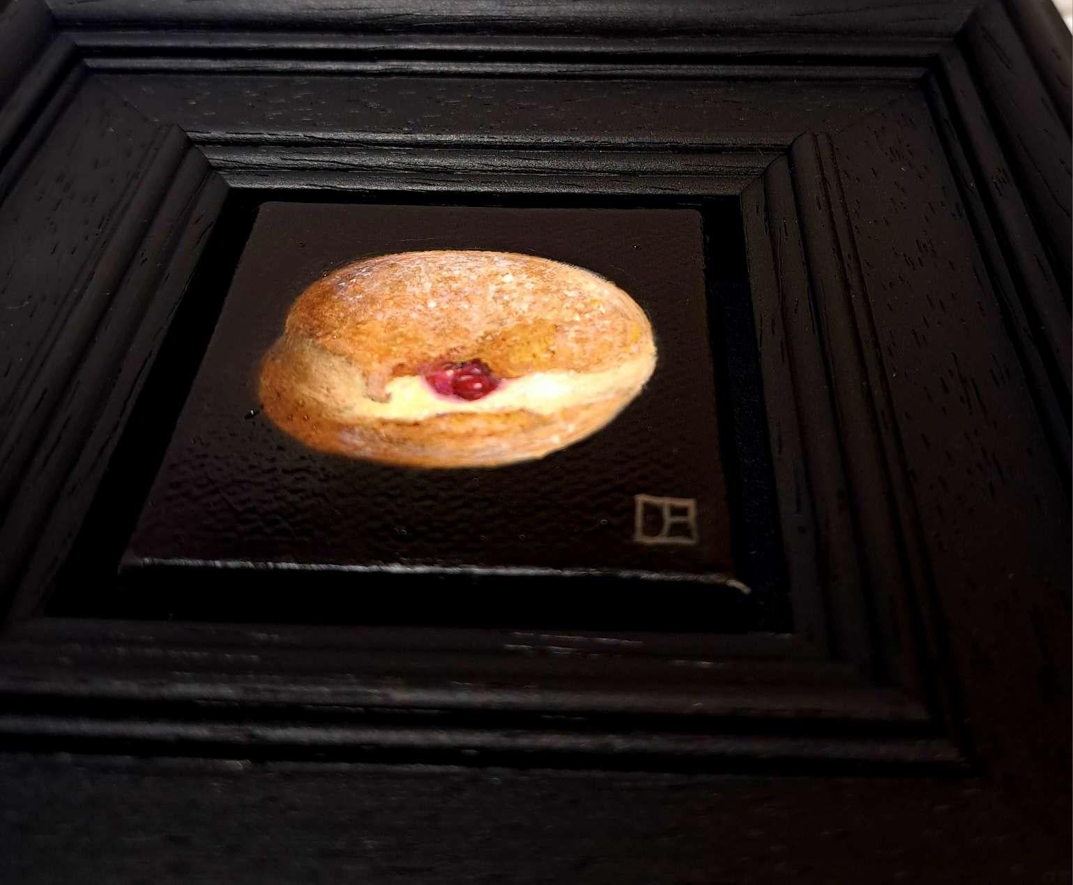 Ciambella alla marmellata Pocket Painting 2c, Natura morta, Dolce originale in vendita 2