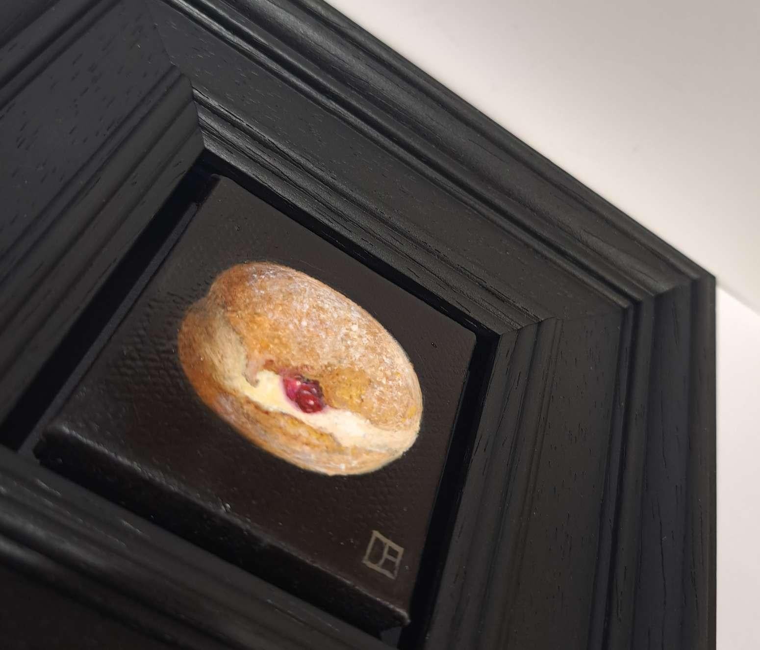 Ciambella alla marmellata Pocket Painting 2c, Natura morta, Dolce originale in vendita 3