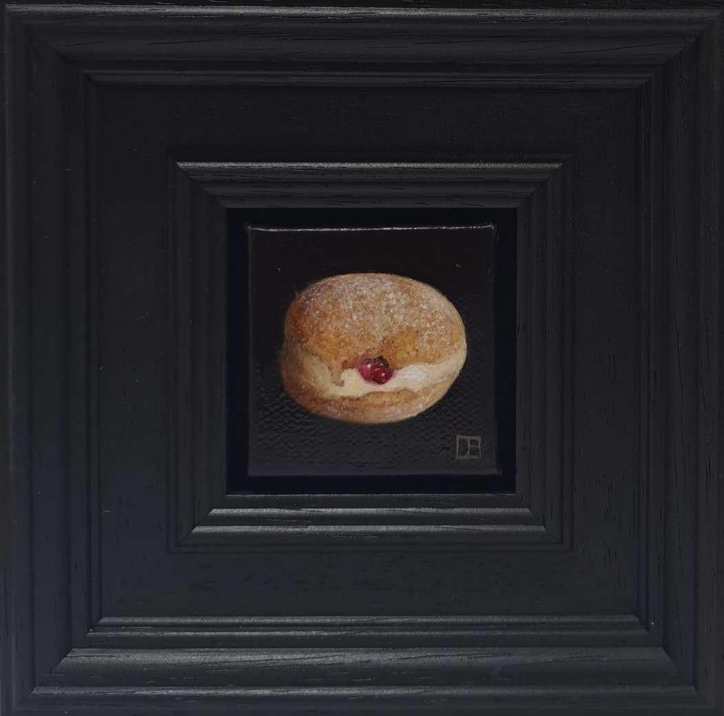 Still-Life Painting di Dani Humberstone - Ciambella alla marmellata Pocket Painting 2c, Natura morta, Dolce originale