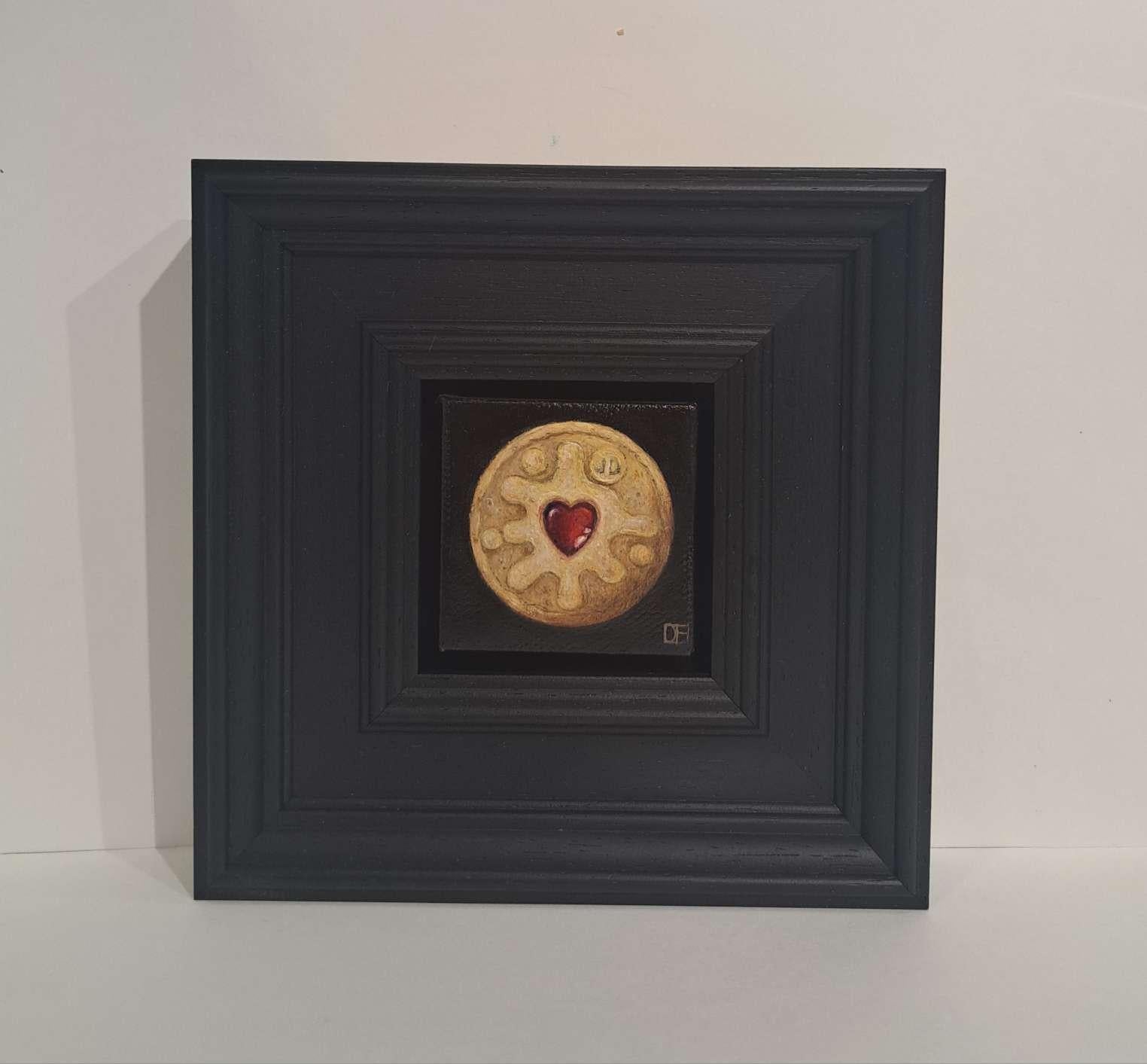 Jammie Dodger Pocket Painting 4c, original painting, still-life For Sale 3