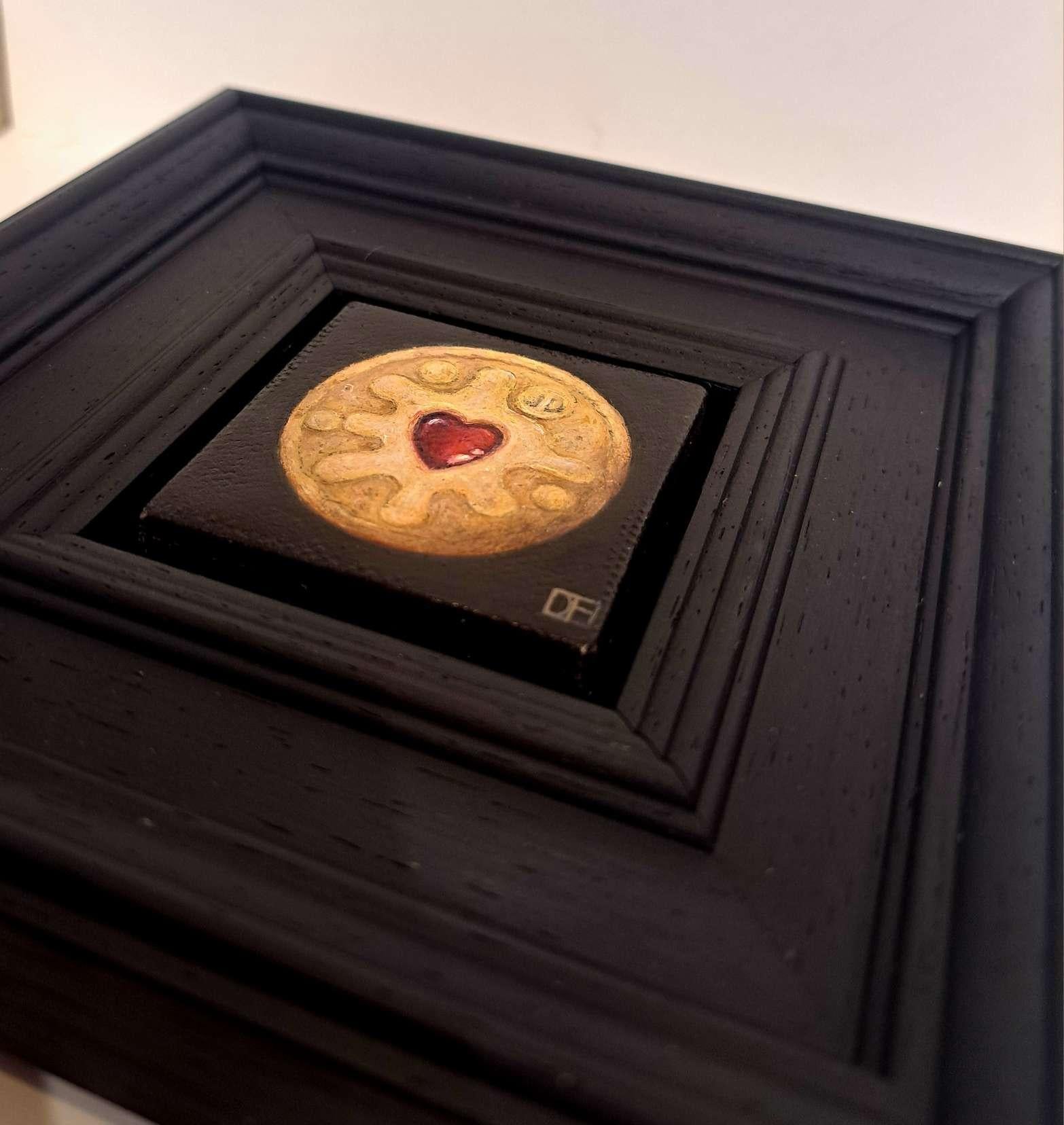 Jammie Dodger Pocket Painting 4c, original painting, still-life For Sale 4