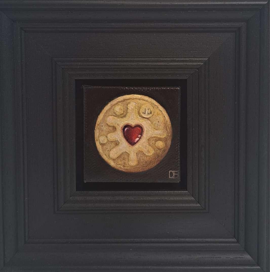 Jammie Dodger Pocket Painting 4c, peinture originale, nature morte