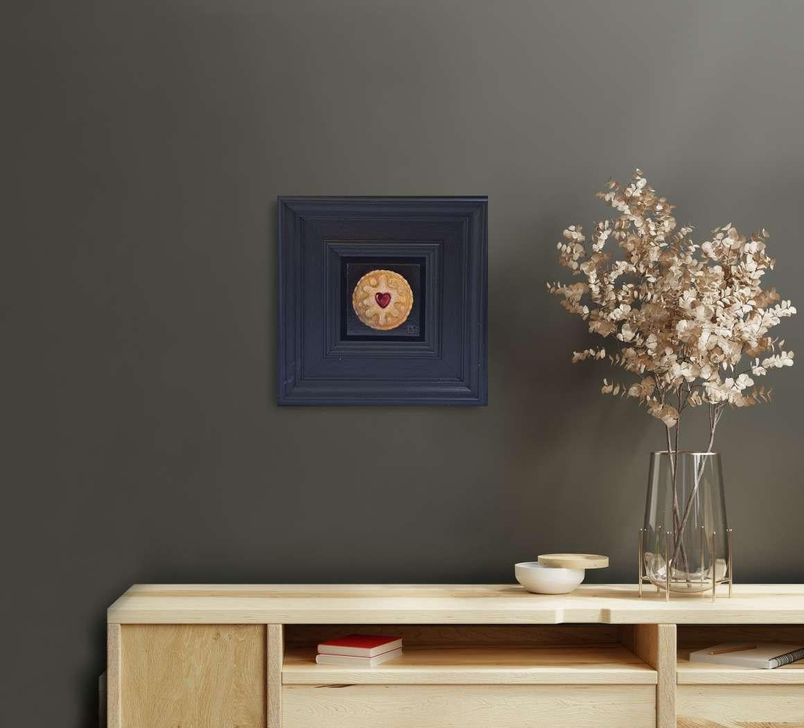 Jannie Dodger, 3 Taschengemälde, Stillleben, süßes Original – Painting von Dani Humberstone