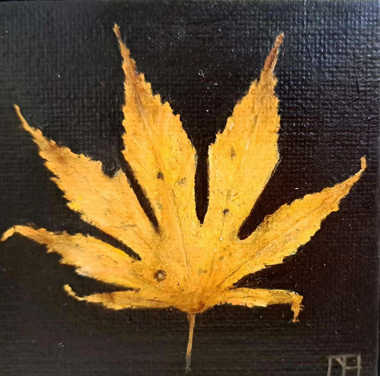Hoja Otoño Bolsillo Pintura 4c, pintura original, contemporánea - Painting Contemporáneo de Dani Humberstone