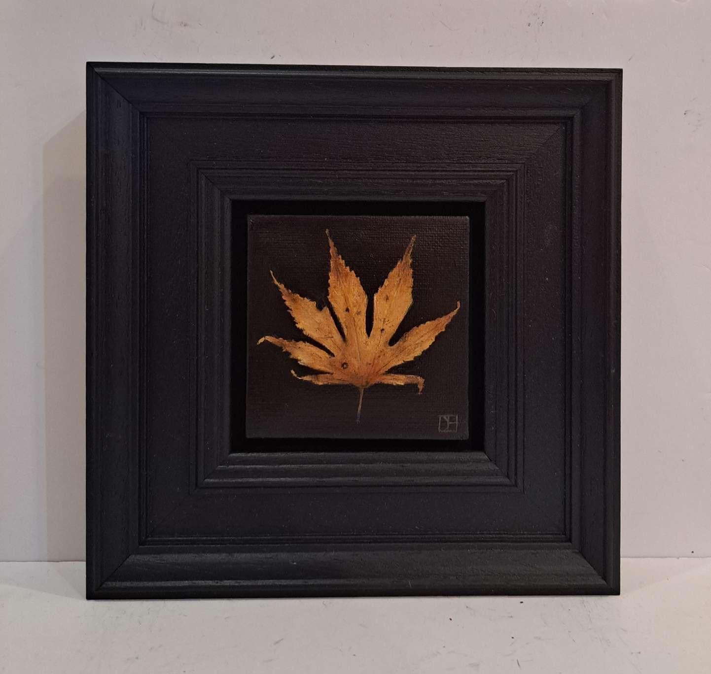 Hoja Otoño Bolsillo Pintura 4c, pintura original, contemporánea en venta 3