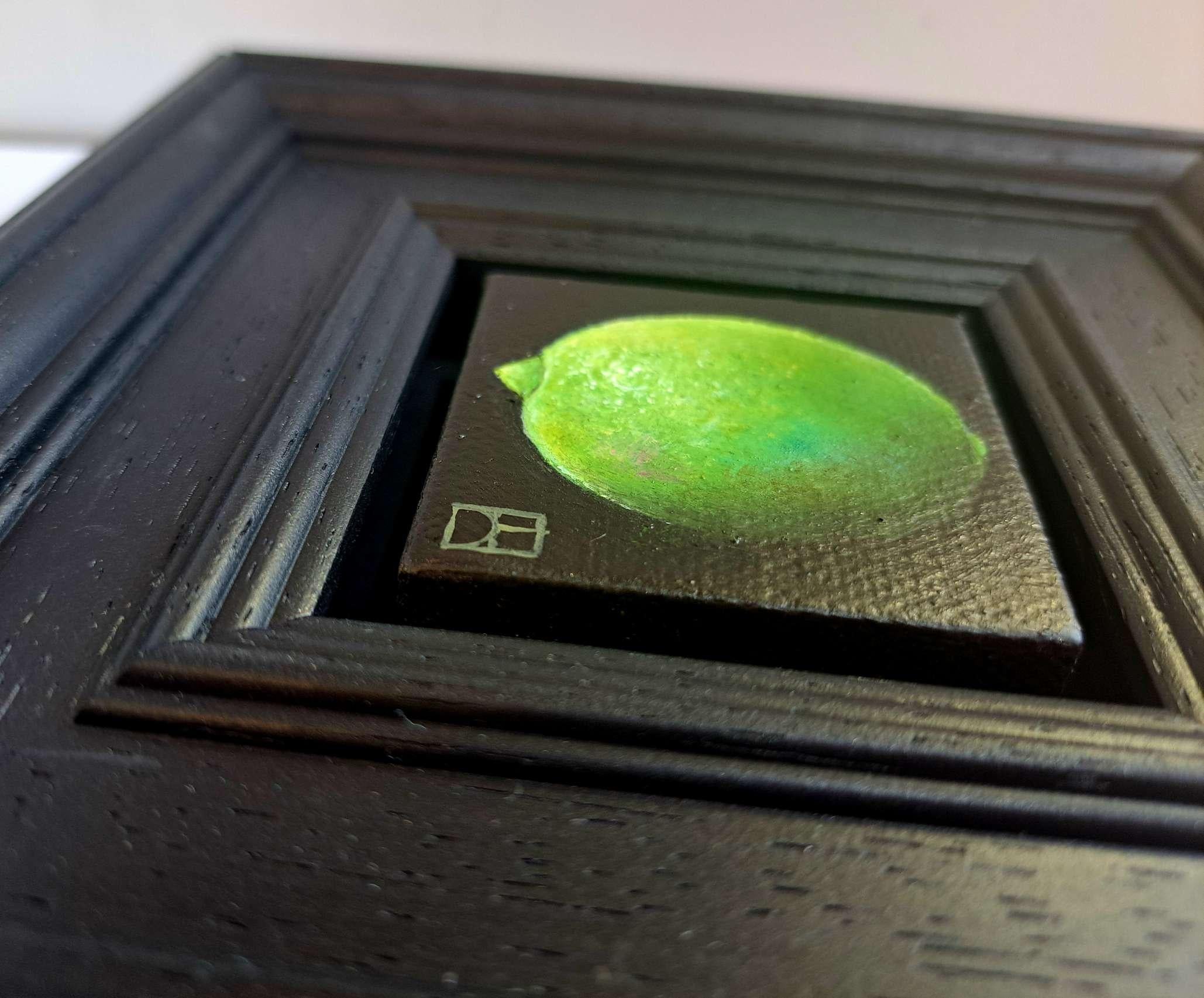 Pintura de Bolsillo Limón y Lima, Set de 2, pintura original, bodegón, naturaleza en venta 8