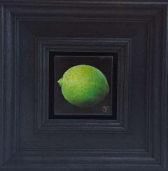 Lime Pocket Painting 3c, original painting, still-life, nature