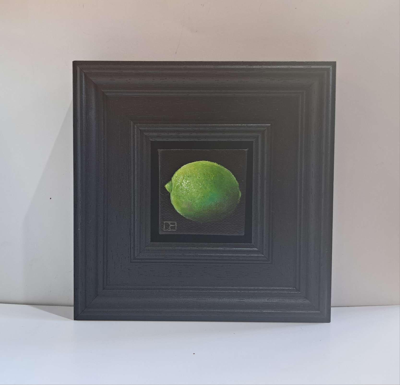 Lime Pocket Painting 4c, quadro originale, natura morta, Nature in vendita 1