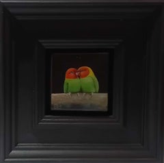 Pintura de bolsillo Tortolitos 4, contemporánea, pintura original