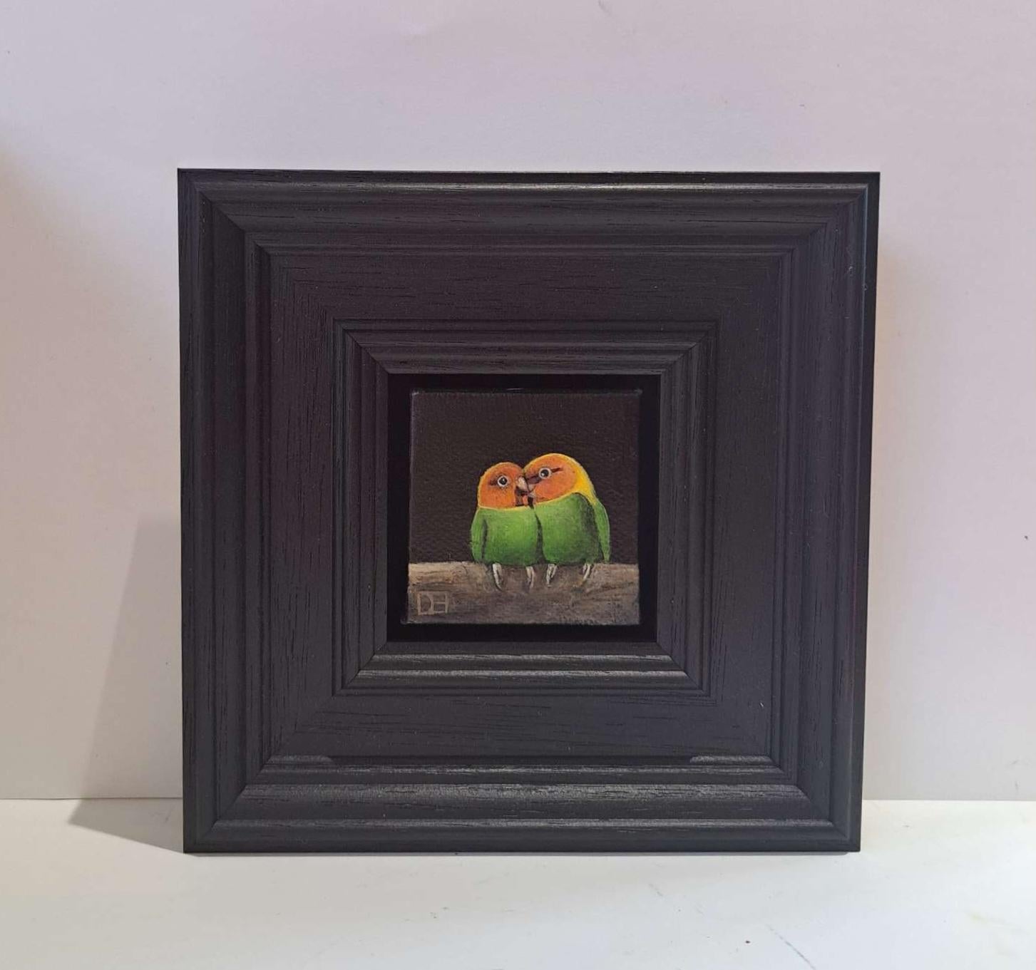 Pintura de bolsillo Tortolitos 9c, pintura original, bodegón, contemporáneo 2