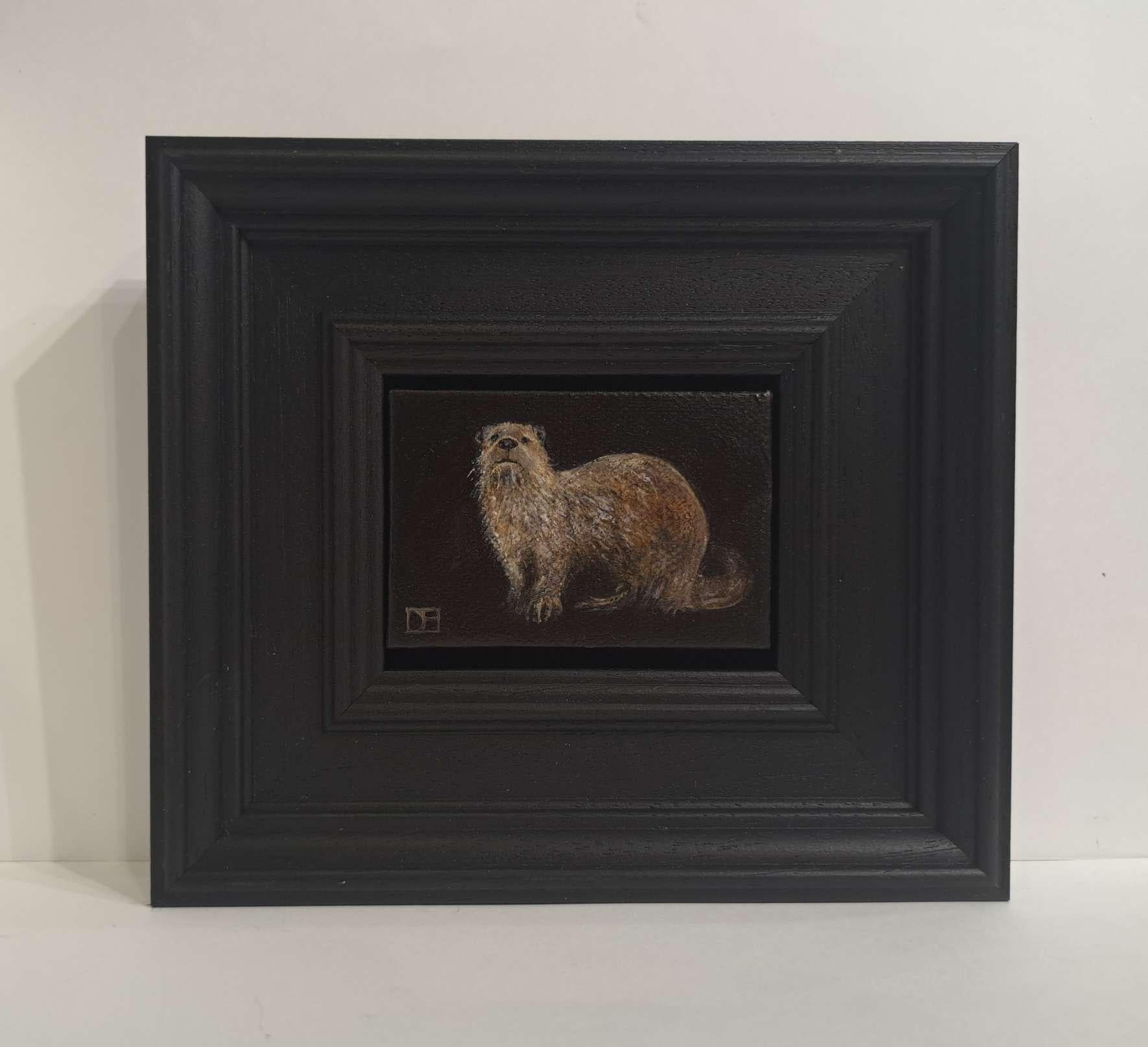 Otter Pocket Painting 2c, original painting, still-life For Sale 5