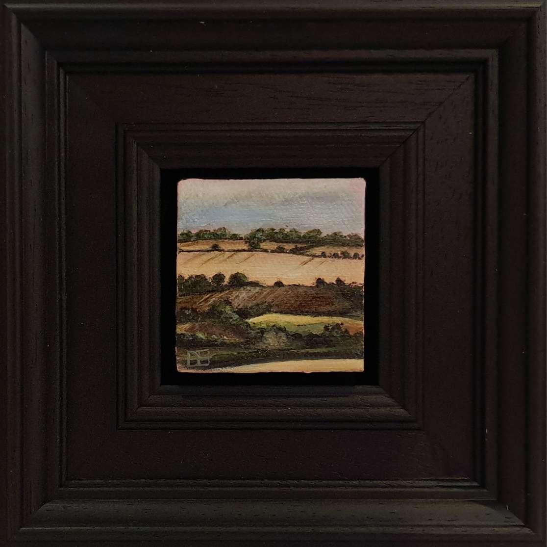 Painswick Beacon, serie tascabile della Landscape Collection, dipinto originale - Painting di Dani Humberstone