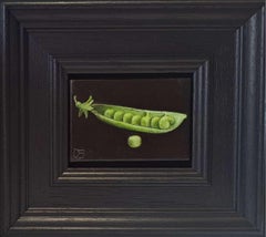 Pea in a Pod Pocket Painting 2c, original painting, still-life, contemporary