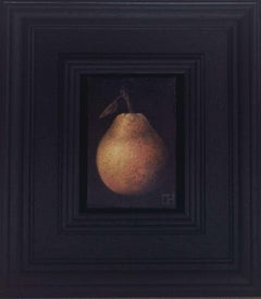 « Pear Blush Ochre Very Pocket Painting 223 », peinture originale, nature morte