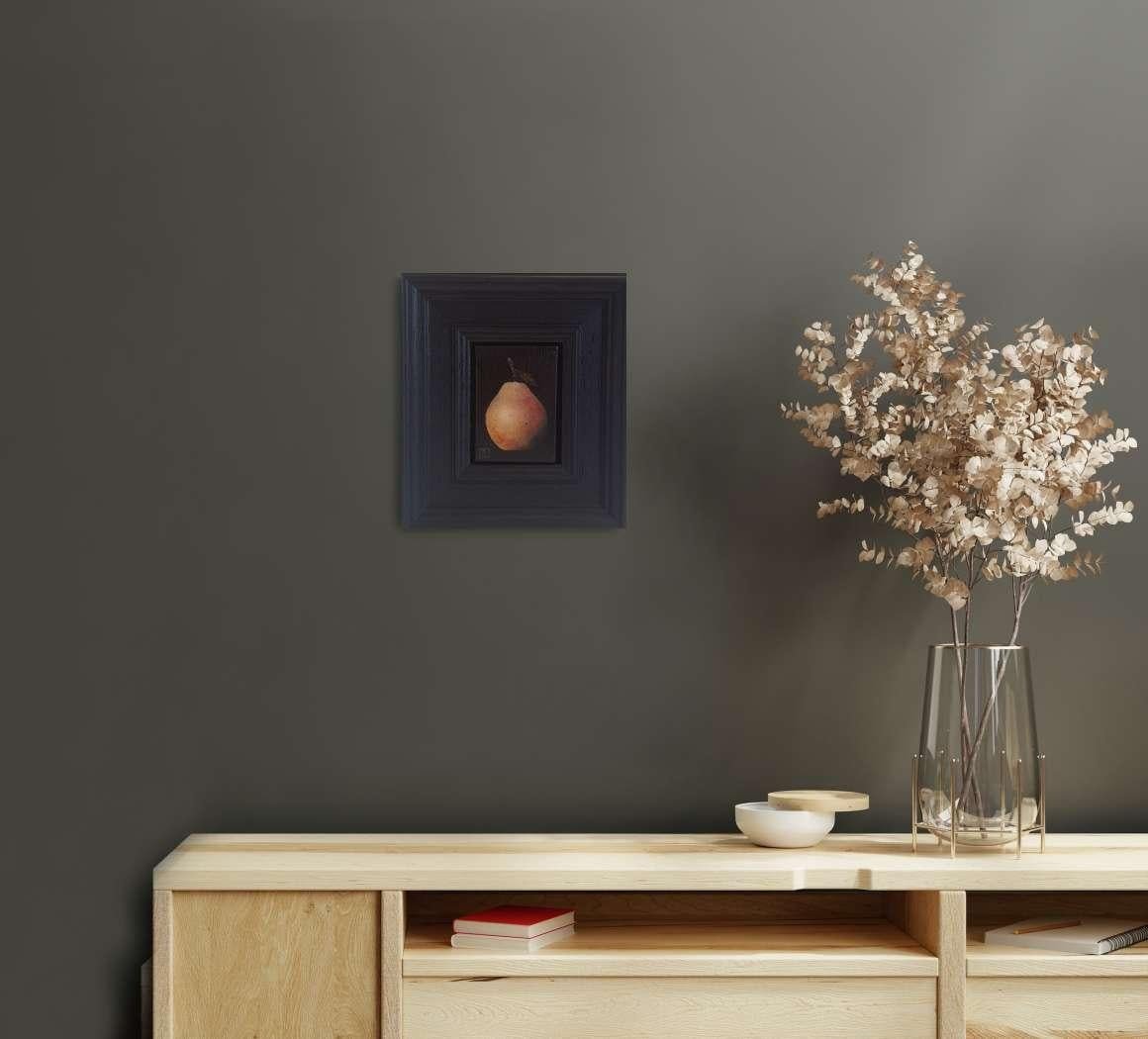 Pear Blush Pocket Painting 8c, original painting, still-life For Sale 4