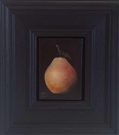 Pear Blush Pocket Painting 8c, original painting, still-life